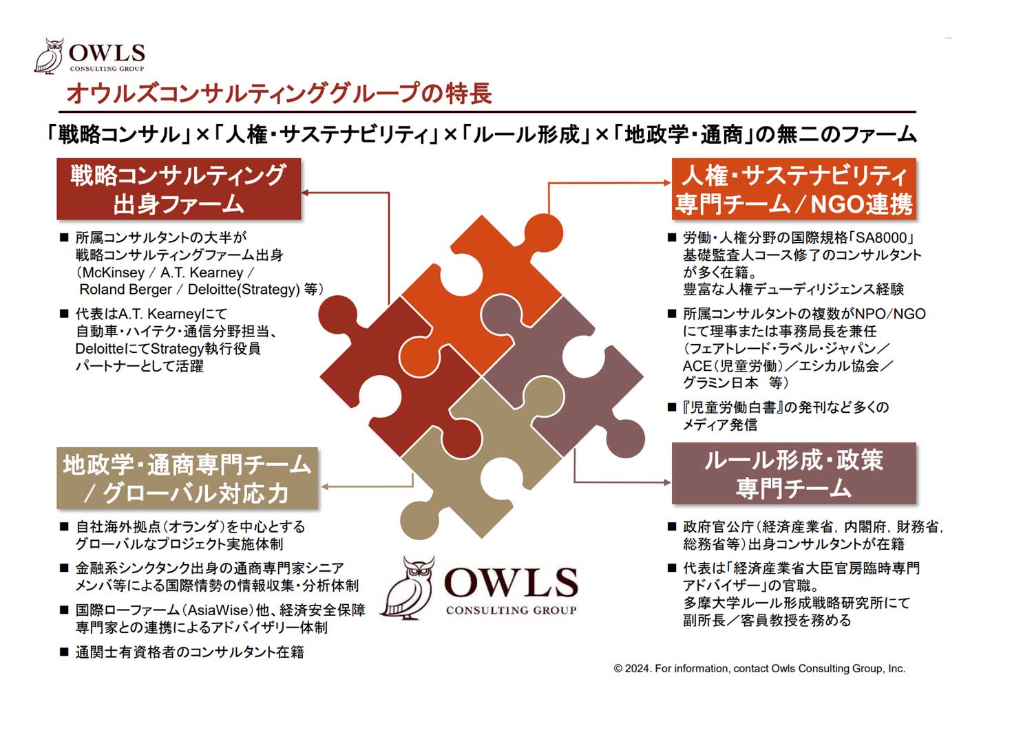 オウルズコンサルティンググループの求める人物像